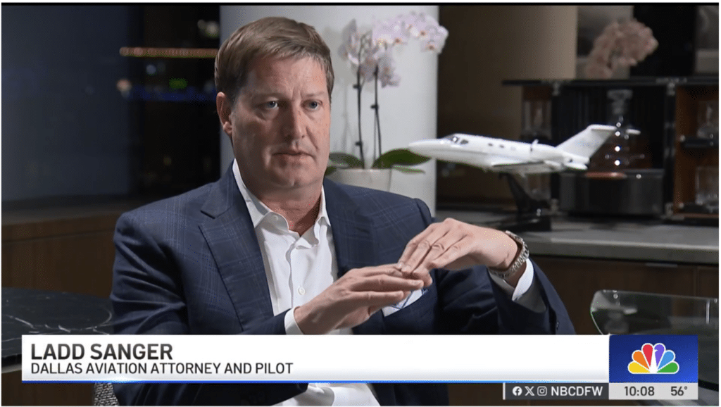 Ladd Sanger speaks with NBC DFW about a recent plane and helicopter collision.